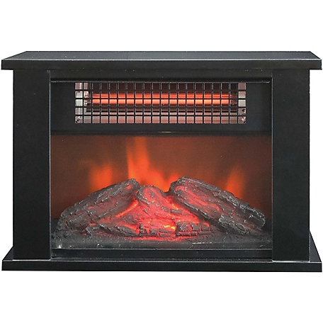 Lifesmart 5,100 BTU Tabletop Infrared Patio Fireplace Space Heater, 1,000W