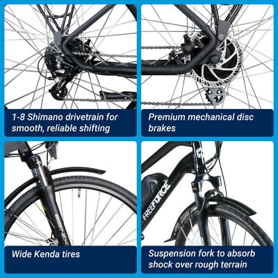 Image showing  Unisex 20 in. 8-Speed The Fairmount Electric Commuter Bike with Thumb Throttle and Pedal Assist, Matte Black