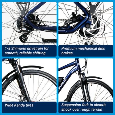 Image showing  Adult The Fairmount Electric Commuter Bike with Thumb Throttle and Pedal Assist, 20 in., Navy