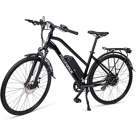 FreeForce The Indy 18 in. Electric Commuter Bike with Thumb Throttle and Pedal Assist in Gloss Black, FBCM04BLK