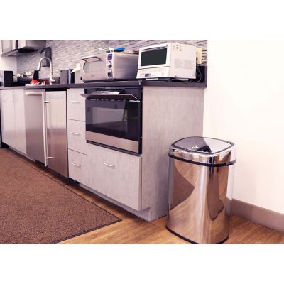 Image showing  13.2 gal. Mirrored Stainless Steel Trash Can with Sensor Lid