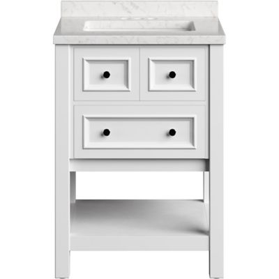 Hanover Tremont 24 in. Bathroom Vanity Set, Includes Sink, Countertop, Cabinet, 1 Drawer and Bottom Shelf, White