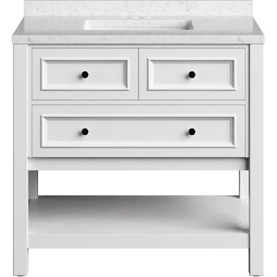 Hanover Tremont 36 in. Bathroom Vanity Set, Includes Sink, Countertop, Cabinet, 1 Drawer and Bottom Shelf, White