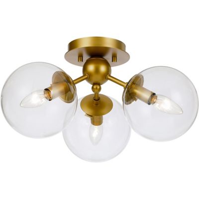 Hanover 3-Light Emmilene Metal Sphere Hardwired Pendant Chandelier with Crystal Beading, Black