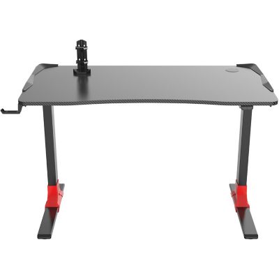 Hanover 47 in. W Electric Sit-Stand Gaming Desk with Adjustable Height and Remote Control RGB Lights