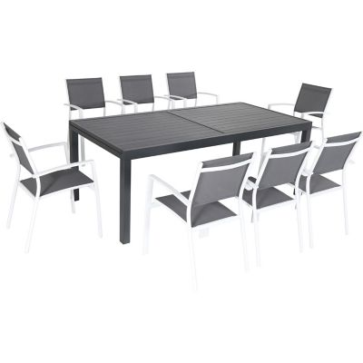 Cambridge Nova 9-Piece Dining Set in Gray/White9 pc. Nova Dining Set, Gray/White