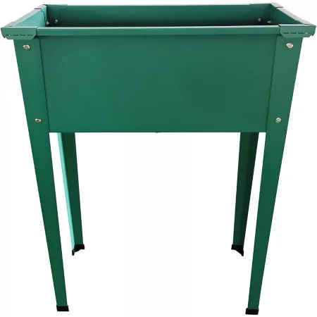 Hanover Powder Coated Galvanized Steel Raised Garden Planter with Legs Green 24-in Raised Garden Beds