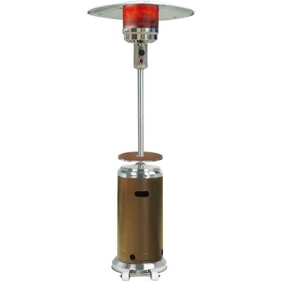 Hanover 41,000 BTU 7 ft. Steel Umbrella Propane Patio Heater, Bronze/Stainless Steel