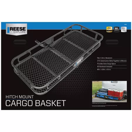 Pro-Series Rambler 300 lb Capacity Bolt-On Luggage Rack 1-1/4" Square Receiver Bracket Hitch Cargo Carriers