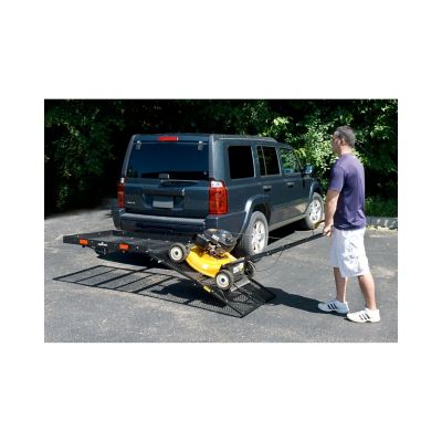 Image showing  30.8 in. Hitch-Mounted Cargo Carrier Accessory, Loading Ramp Attachment
