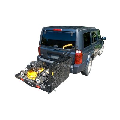 Image showing  30.8 in. Hitch-Mounted Cargo Carrier Accessory, Loading Ramp Attachment