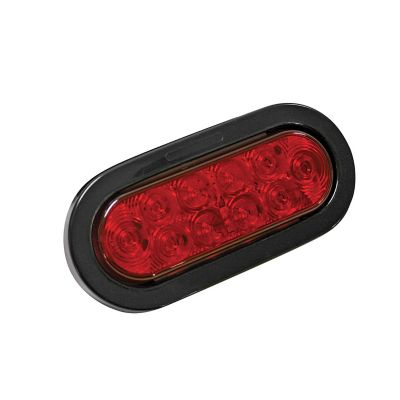 Reese Towpower 6 in. Sealed Oval LED Tail Light Kit, Red with Clear Lens