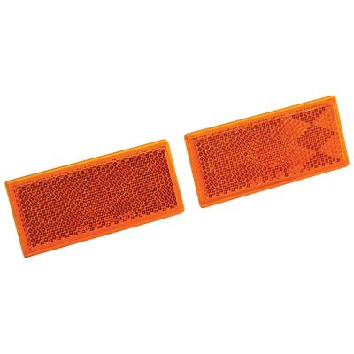 Reese Towpower Rectangular Quick Mount Reflex Reflectors, Amber, 2-Pack