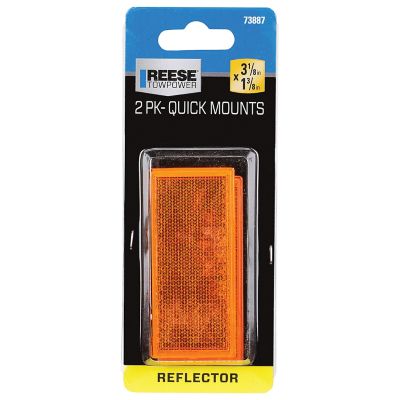 Image showing  Rectangular Quick Mount Reflex Reflectors, Amber, 2-Pack