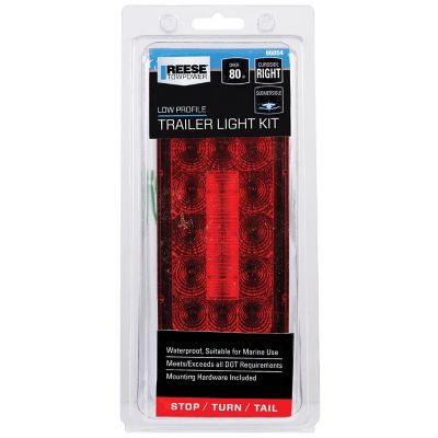 Image showing  9.8 in. Rectangular Universal-Mount Submersible Low-Profile Tail Light, Fits Over 80 in. W, Right Side