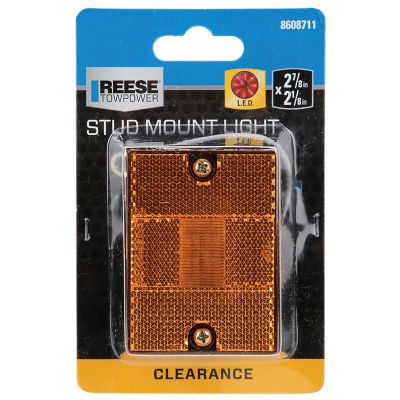 Image showing  LED Rectangular Clearance Light with Reflex, Amber, Smooth Lens