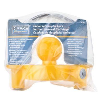 Image showing  Universal Coupler Lock, Fits 1-7/8 in., 2 in. and 2-5/16 in. Couplers, Yellow