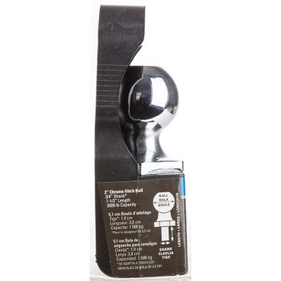 Image showing  3/4 in. Shank 3,500 lb. Capacity Interlock Hitch Ball, 2 in. Ball Diameter, 72802
