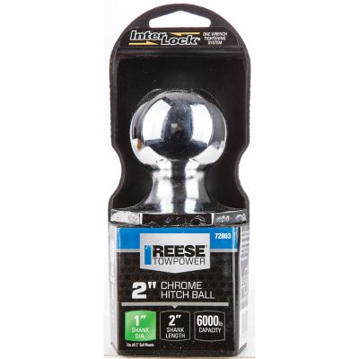 Image showing  1 in. Shank 6,000 lb. Capacity Interlock Hitch Ball, 2 in. Ball Diameter, 72803