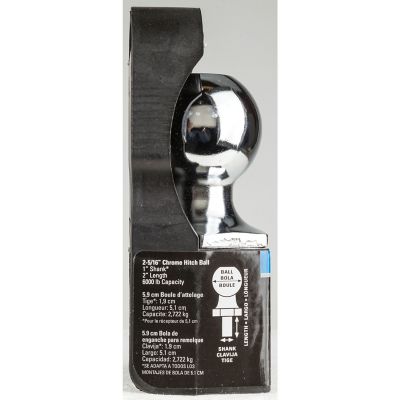 Image showing  1 in. Shank 6,000 lb. Capacity Interlock Chrome Hitch Ball, 2-5/16 in. Ball Diameter, 72806