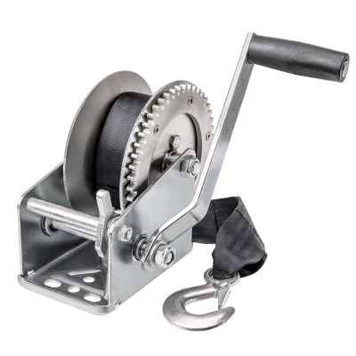 Reese Towpower Trailer Winch with 20 ft. Strap and Hook, 1,500 lb.