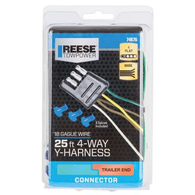 Image showing  4-Way Flat Trailer End Wiring Connector, 25 ft. Wire