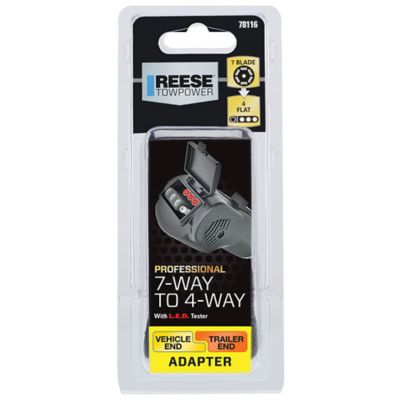 Image showing  7-Way Round to 4-Way Flat Wiring Adapter with LED Tester, 78116