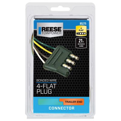 Image showing  4-Way Flat Trailer End Wiring Connector, 21 ft. Wire