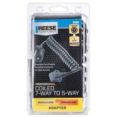 Image showing  7-Way Blade to 5-Way Flat Wiring Adapter, Coiled, 85360