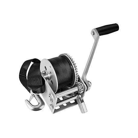 FULTON Single Speed Trailer Winch with 12 ft. Strap for Personal Watercraft, 900 lb.