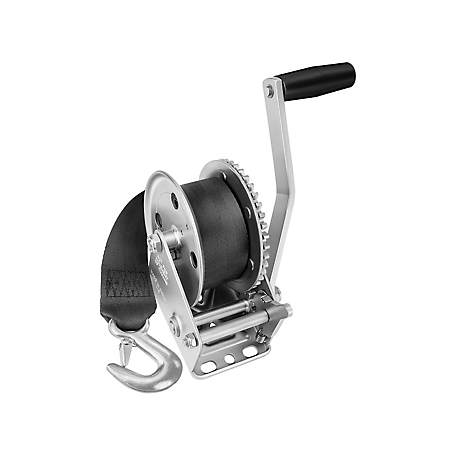 FULTON Single Speed Trailer Winch with 20 ft. Strap, 1,100 lb.