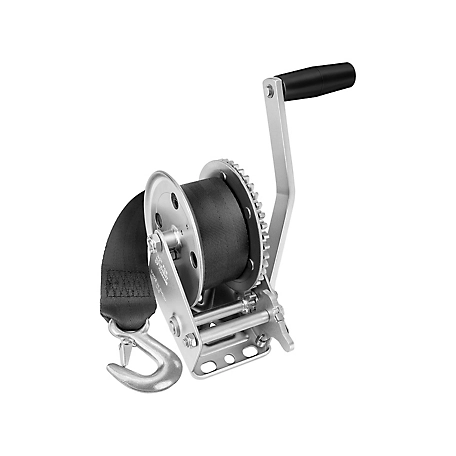 FULTON Single Speed Trailer Winch with 20 ft. Strap, 1,500 lb.