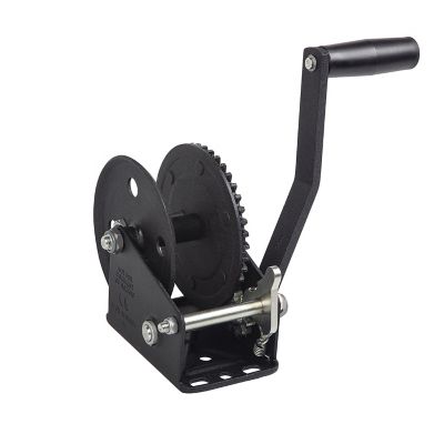 FULTON Single Speed Trailer Winch with 20 ft. Strap, 1,500 lb., Black