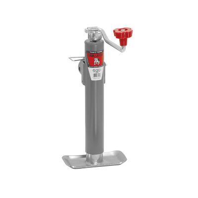 Bulldog 5,000 lb. Trailer Jack, Swivel, Topwind, 10 in. Travel, Weld-On Tubular Mount