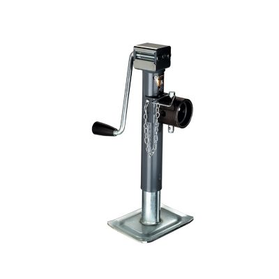 Bulldog 7,000 lb. Trailer Jack, Swivel, Sidewind, 10 in. Travel, Weld-On Tubular Mount