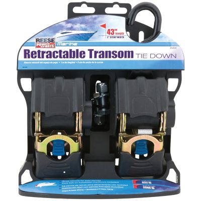 Image showing  2.5 in. x 10 in. 833 lb. Capacity Transom Retractable Ratchet Tie-Downs