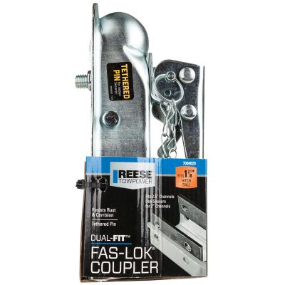 Image showing  Dual-Fit Fas-Lok Coupler, 1-7/8 in. Diameter Ball Size Fits 2 in. & 2-1/2 in. Channels, Zinc Finish