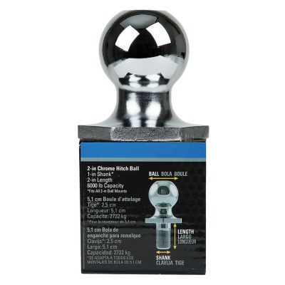 Image showing  1 in. Shank Interlock Hitch Ball, 2 in. Ball Diameter