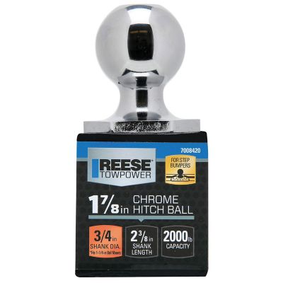 Image showing  3/4 in. Shank Interlock Chrome Hitch Ball, 1-7/8 in. Ball Diameter