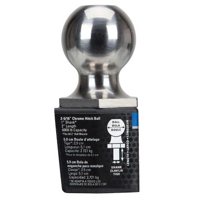 Image showing  1 in. Shank 6,000 lb. Capacity Interlock Hitch Ball, 2-5/16 in. Ball Diameter