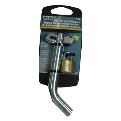 Image showing  Anti-Theft Towing Hitch Pin with Lockable Swivel Latch and Brass Lock, 5/8 in. Diameter