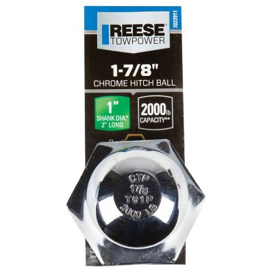 Image showing  1 in. Shank 2,000 lb. Capacity Interlock Hitch Ball, 1-7/8 in. Ball Diameter, 7022011