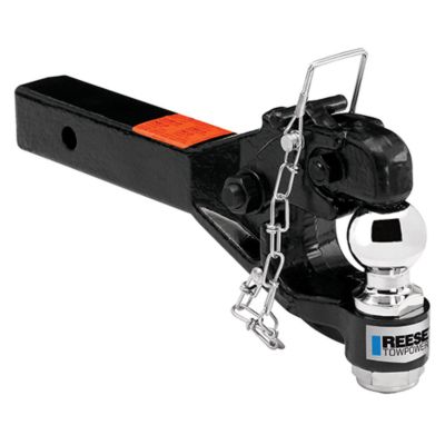 Reese Towpower Heavy Duty Pintle Hook Receiver Mount with 1-7/8 in. Diameter Hitch Ball, 7024000