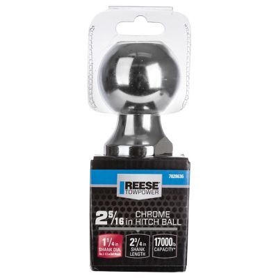 Reese Towpower 1-1/4 in. x 2-3/4 in. Shank 17K lb. Capacity Hitch Ball, 2-5/16 in. Ball Diameter, 7028636
