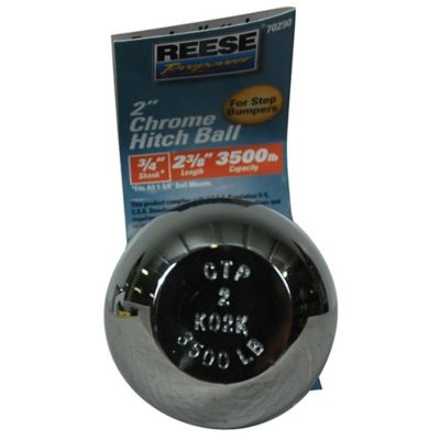 Image showing  3/4 in. x 2-3/8 in. Shank 3.5K lb. Capacity Hitch Ball, 2 in. Ball Diameter, 7029000
