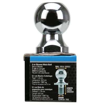 Image showing  3/4 in. x 2-3/8 in. Shank 3.5K lb. Capacity Hitch Ball, 2 in. Ball Diameter, 7029020