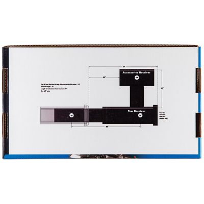 Image showing  16.2 in. Trailer Hitch Extension, Vertical Dual 2 in. Square Receiver Opening