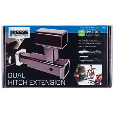 Image showing  16.2 in. Trailer Hitch Extension, Vertical Dual 2 in. Square Receiver Opening