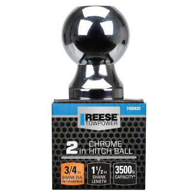Reese Towpower 3/4 in. x 1-1/2 in. Shank 3.5K lb. Capacity Hitch Ball, 2 in. Ball Diameter, 7400820