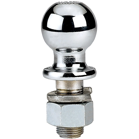 Reese Towpower 1 in. x 2 in. Shank 6K lb. Capacity Hitch Ball, 2 in. Ball Diameter, 7401020